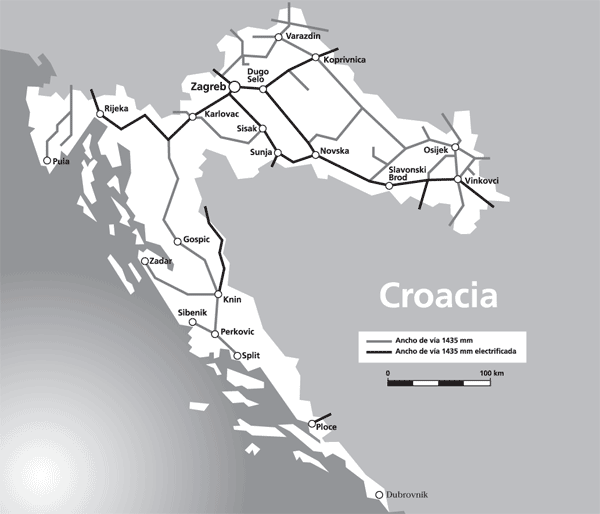Mapa de Croacia
