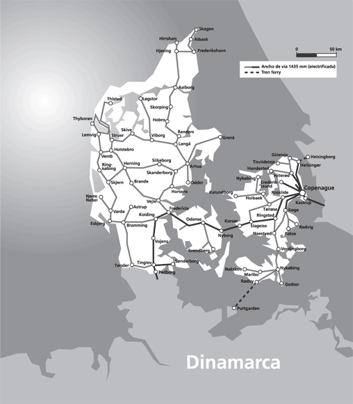 Mapa de Dinamarca