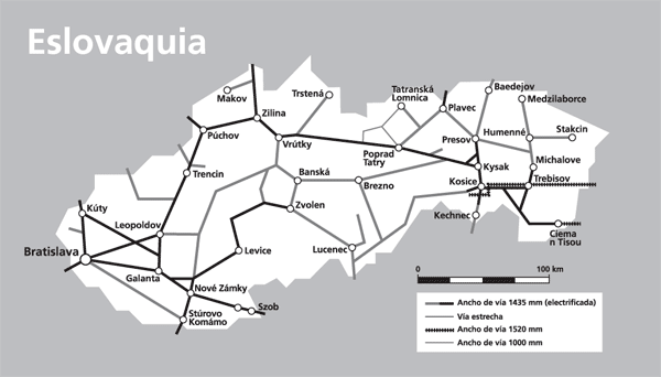 Mapa de Eslovaquia