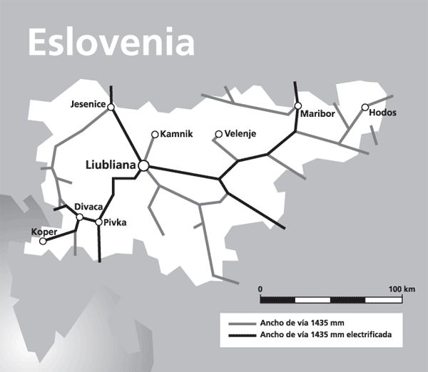 Mapa de Eslovenia