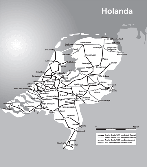 Mapa de Holanda