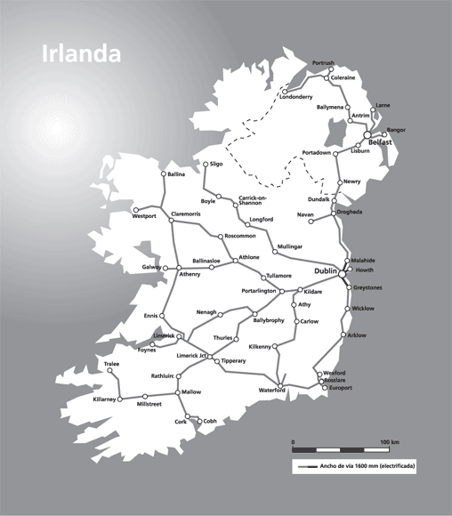 Mapa de Irlanda