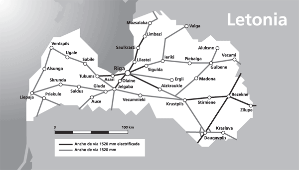 Mapa de Letonia