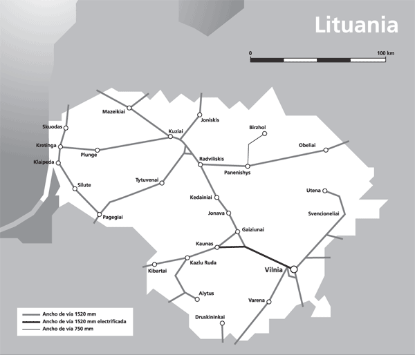 Mapa de Lituania