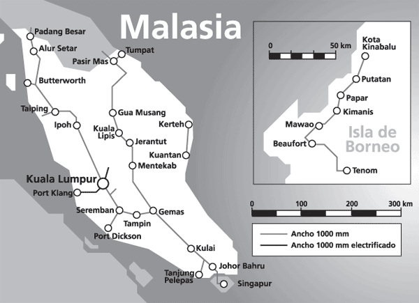 Mapa de Malasia