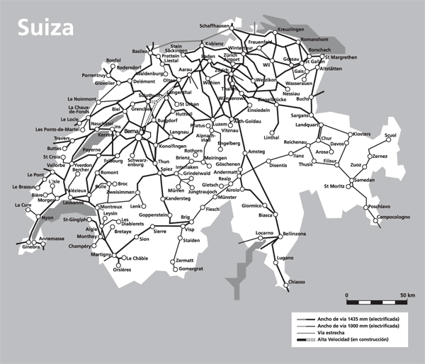 Mapa de Suiza