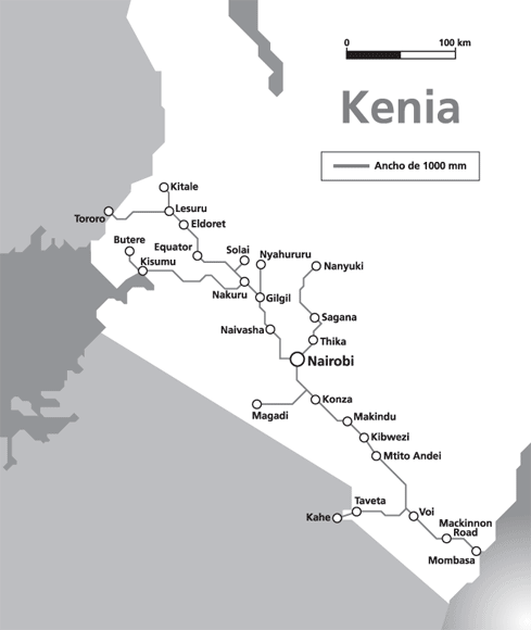 Mapa de Kenia