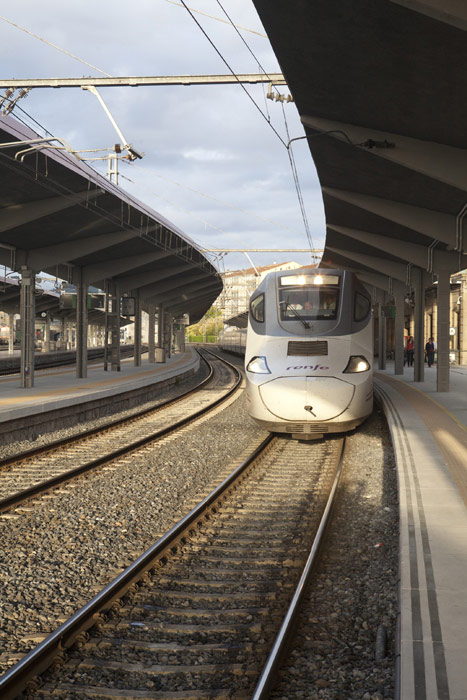 Estaci�n de Orense. El trayecto se ha hecho en cuatro horas y 48 minutos.