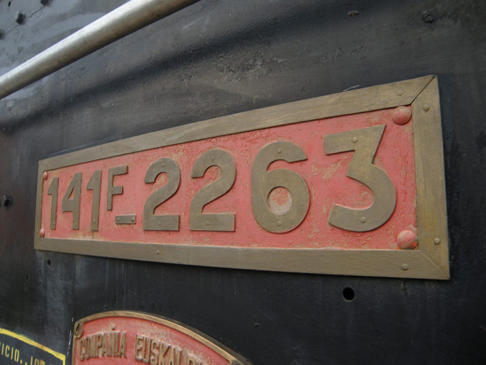 La matrcula de esta locomotora, que con esa "F" informa de que fue fuelizada.
