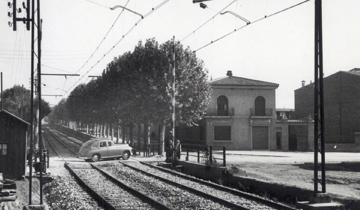 L�nea de Barcelona-Vilanova a Altsasu/Altsasua, trayecto de Santa Mar�a de Barbar� a Rambla de Sabadell (1954). Archivo Hist�rico Ferroviario SE-IF-1865