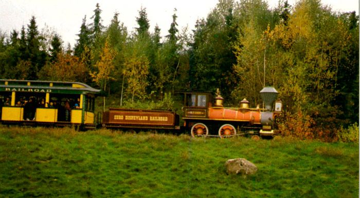 Uno de los trenes del parque de Euro Disney de Pars.