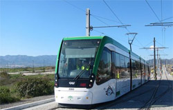 Metro de Málaga recibe la novena de las catorce unidades que integrarán su flota 