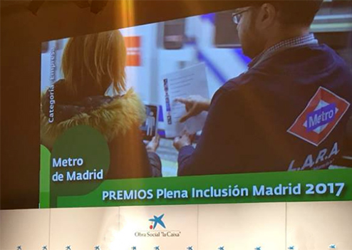 Metro de Madrid recibe el premio �Empresa por la inclusi�n�