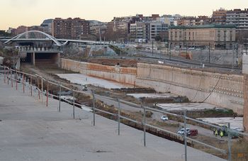 Reinicio de las obras de estructura de la futura estación de La Sagrera, en Barcelona