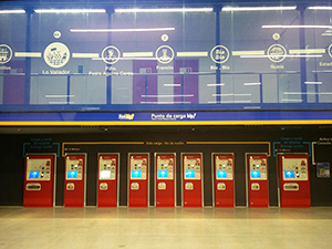 En servicio las mquinas de venta de billetes de GMV en el Metro de Santiago de Chile