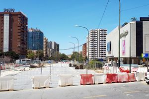 Las obras del muro-pantalla del túnel del metro de Málaga en la Alameda Principal afrontan su última fase