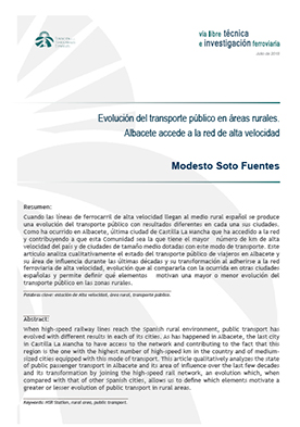 Nuevo artículo en Vía libre Técnica sobre el efecto de la alta velocidad en la red de transporte público de Albacete