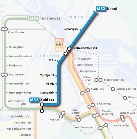 El metro de Ámsterdam inaugura la línea Norte-Sur