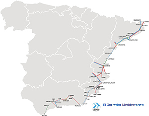 En 2021 estarn en servicio, finalizados o en ejecucin todos los tramos del Corredor Mediterrneo