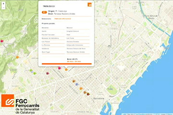 FGC ofrecerá a sus usuarios el seguimiento de los trenes en sus móviles, en tiempo real