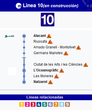 Licitadas las primeras obras de la L10 de Metrovalencia 