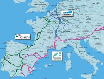 La Unión Europea incluye las conexiones Sagunto–Teruel–Zaragoza y Madrid–Valencia en el Corredor Mediterráneo