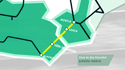 Licitadas obras en dos nuevos tramos de la l�nea de alta velocidad Murcia-Almer�a por 259 millones