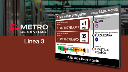 Icon Multimedia implanta su sistema de cartelera digital Deneva en la lnea 3 del Metro de Santiago de Chile