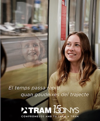 Campa�a para celebrar el decimoquinto aniversario del tranv�a de Barcelona