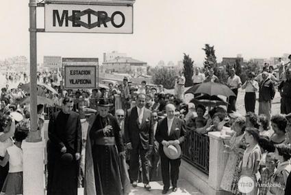Sexag�simo aniversario de la l�nea de metro de Barcelona entre La Sagrera y Vilapicina