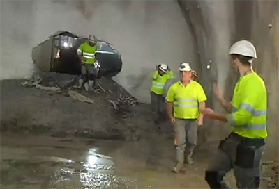 Completado el primer cale del t�nel de l�nea en Bentaberri, del metro de San Sebasti�n