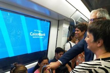 Metro de Barcelona incorpora publicidad din�mica en un t�nel