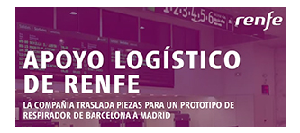 Renfe transporta en AVE piezas para la fabricaci�n de un prototipo de respirador artificial