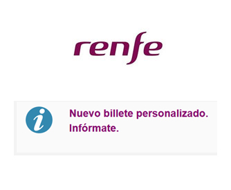 Renfe implanta desde hoy el billete personalizado en todos sus servicios comerciales