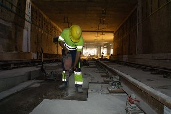 Comienzan las obras para el traslado de v�as de la l�nea Barcelona-Matar�-Ma�anet al interior de La Sagrera