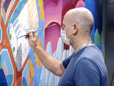 Presentado el mural de Philip Stanton en el Metro de Barcelona