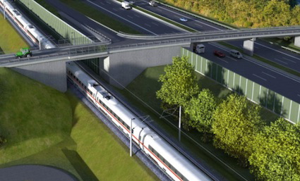 Nueva l�nea de alta velocidad Frankfurt-Mannheim, en Alemania