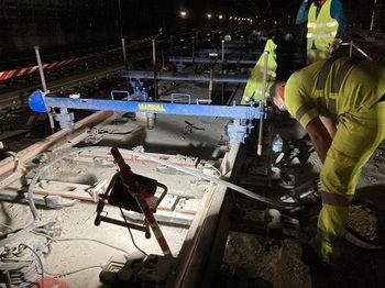 Nueva fase de obras del nuevo esquema de v�as de ancho convencional de la estaci�n de Barcelona-Sants