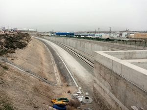 Las obras de integracin del ferrocarril en Almera concluirn en abril