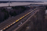 Los Ferrocarriles Finlandeses operan trenes de mercancas de un kilmetro de longitud