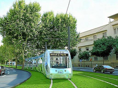 Tres alternativas para la llegada del tranv�a al aeropuerto de Palma de Mallorca