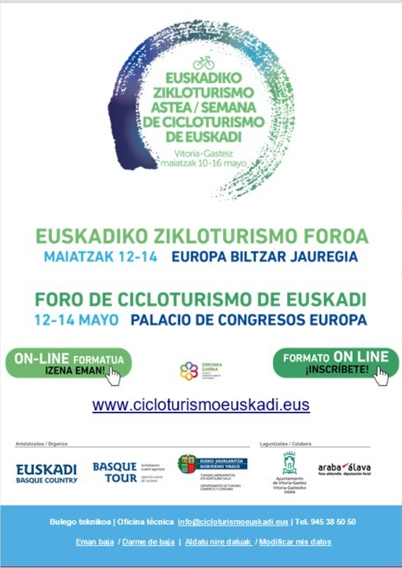 Foro de Cicloturismo de Euskadi del 12 al 14 de mayo