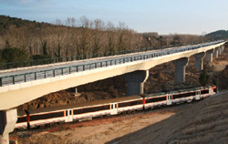 Adif finaliza la construccin del viaducto entre Maanet de la Selva y Riudarenes, en Gerona 