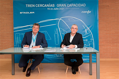 Renfe y Stadler firman el contrato para la compra de 59 trenes de gran capacidad para Cercanías