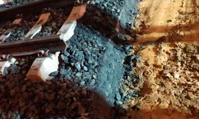 ETS prueba �rido sider�rgico como balasto