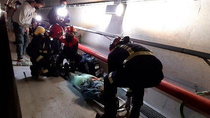Simulacros de emergencia en los tneles de Padornelo y A Canda, de la lnea de alta velocidad Madrid-Galicia