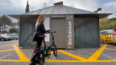 La estaci�n de Valldoreix, de FGC, estrena aparcamiento seguro para bicicletas