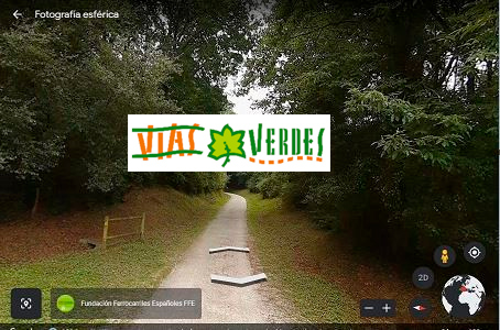 La V�a Verde de los Montes de Hierro, en Google Maps Street View