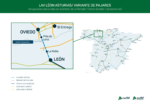 Autorizada la licitaci�n de actuaciones adicionales en la Pantalla 1 de la Variante de Pajares 