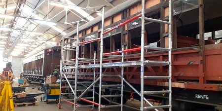 Iniciada la restauraci�n de los coches �Costa� del Tren de la Fresa